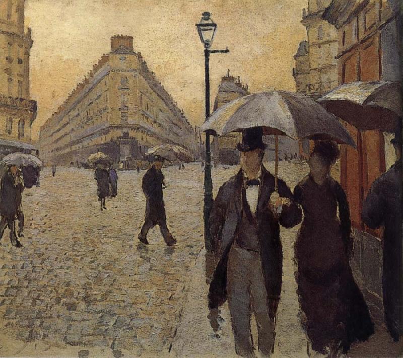 Gustave Caillebotte Study of the raining at Paris street Spain oil painting art